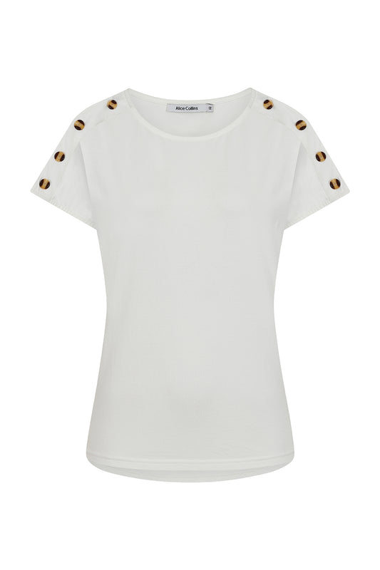 Button Shoulder Top