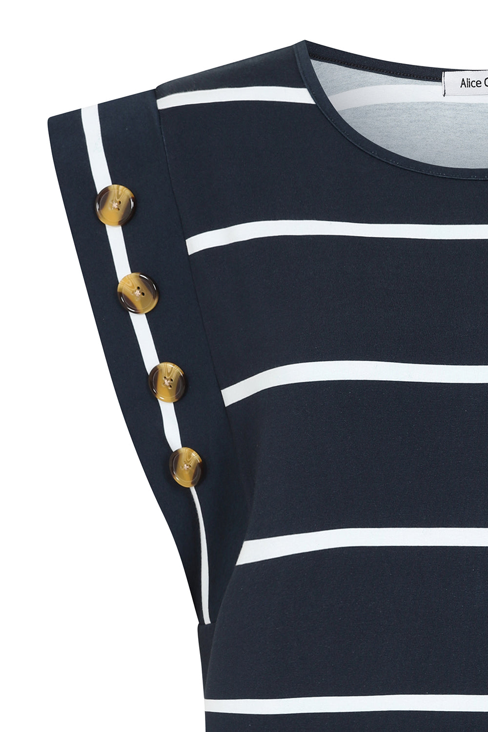 Button Shoulder Sleeveless Top