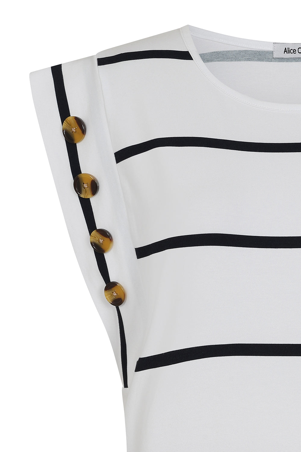 Button Shoulder Sleeveless Top