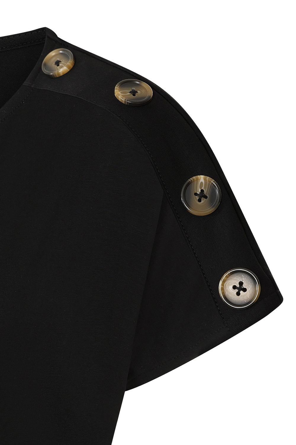 Button Shoulder Top