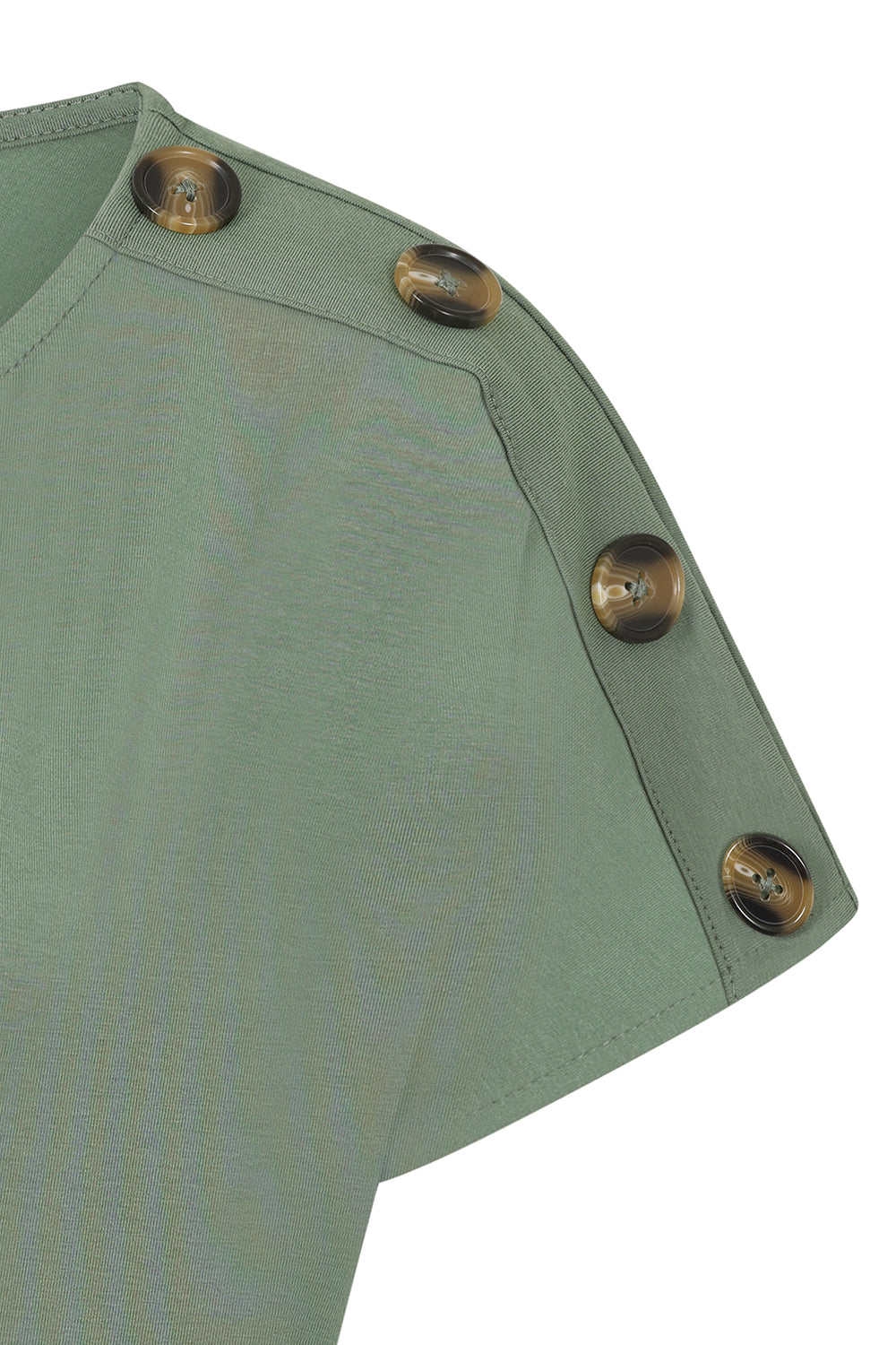 Button Shoulder Top
