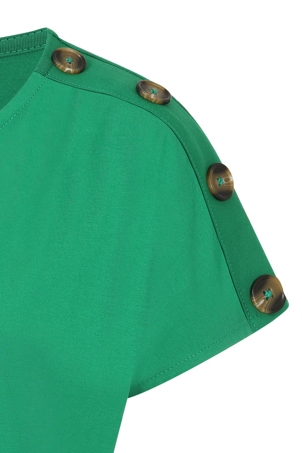 Button Shoulder Top