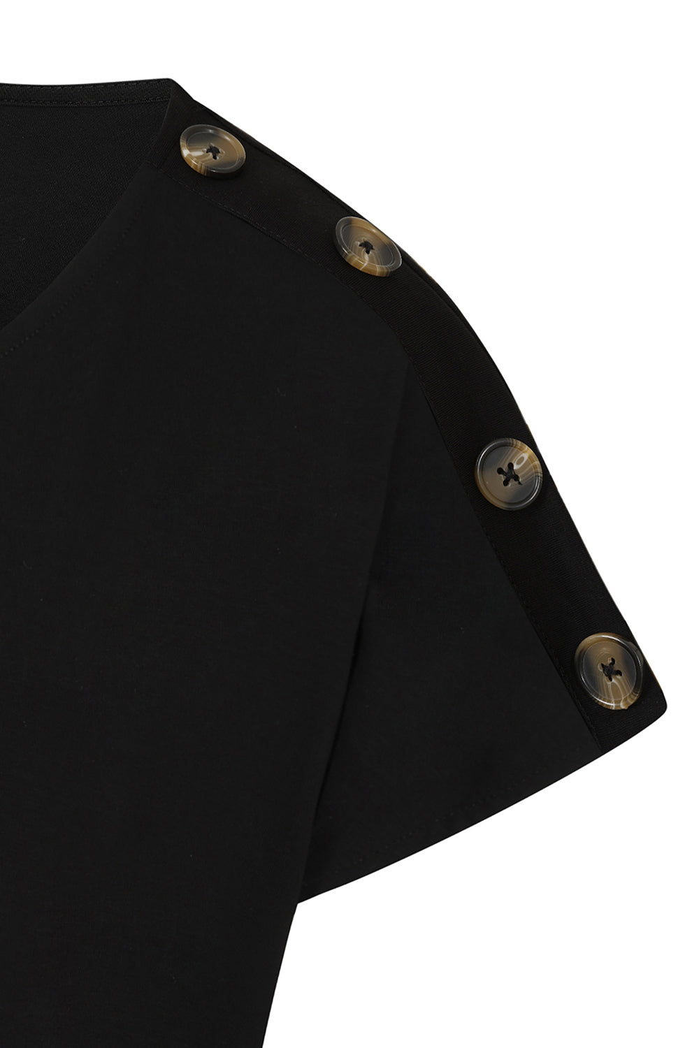 Button Shoulder Dress
