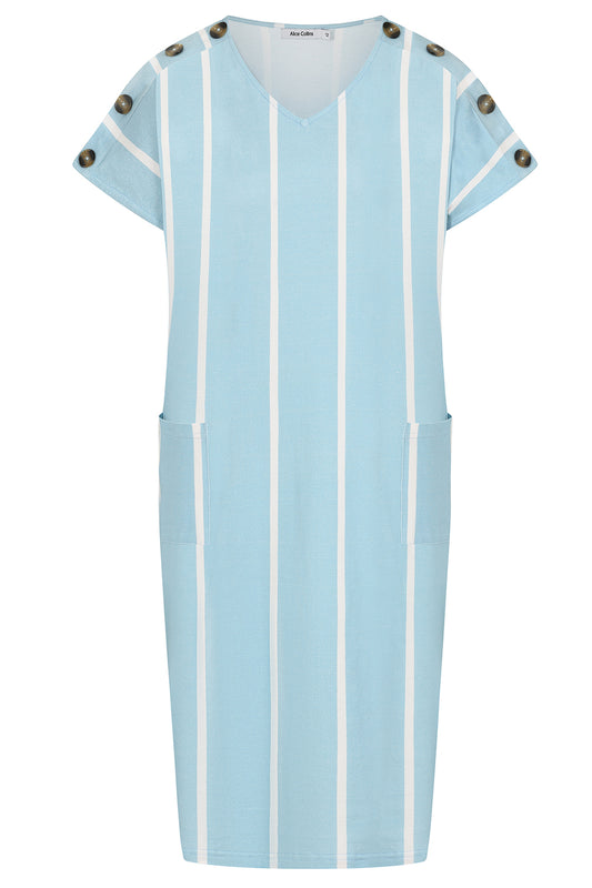 Button Shoulder Dress