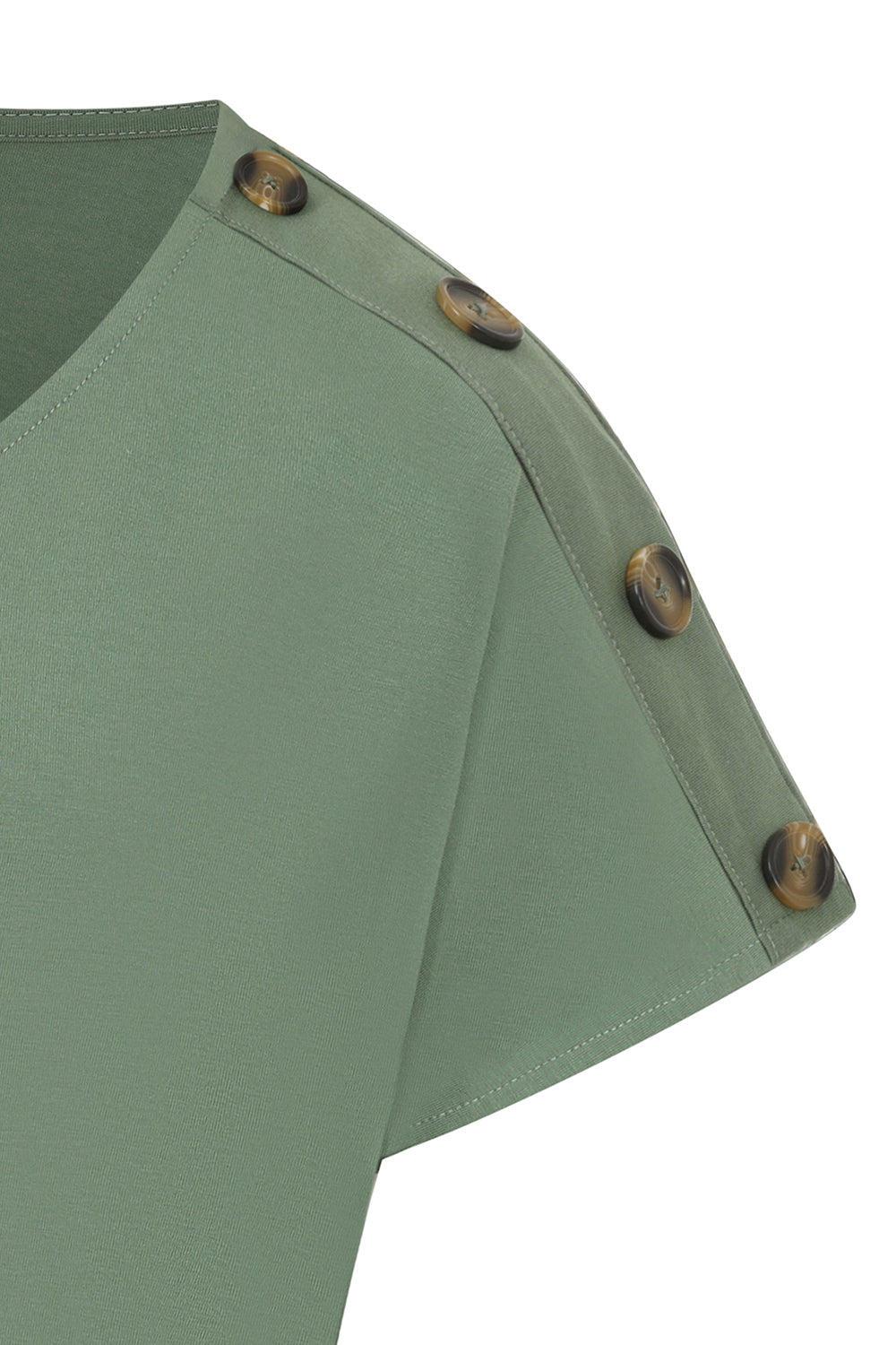 Button Shoulder Dress