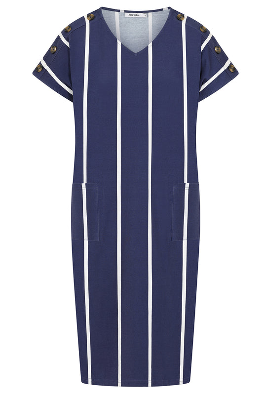 Button Shoulder Dress