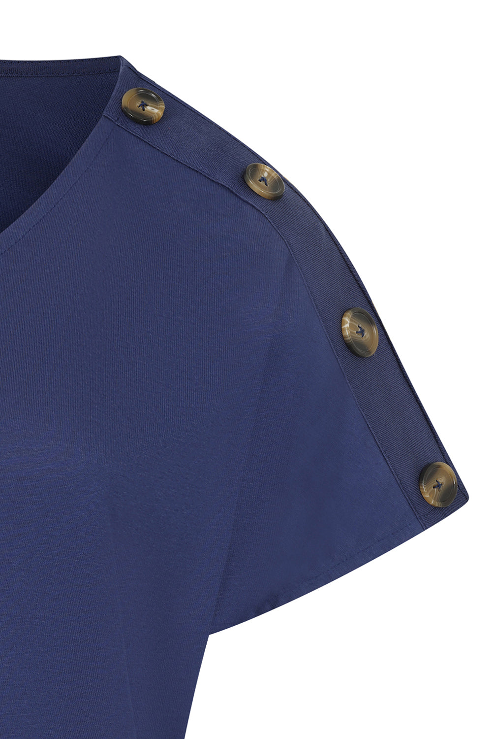 Button Shoulder Dress