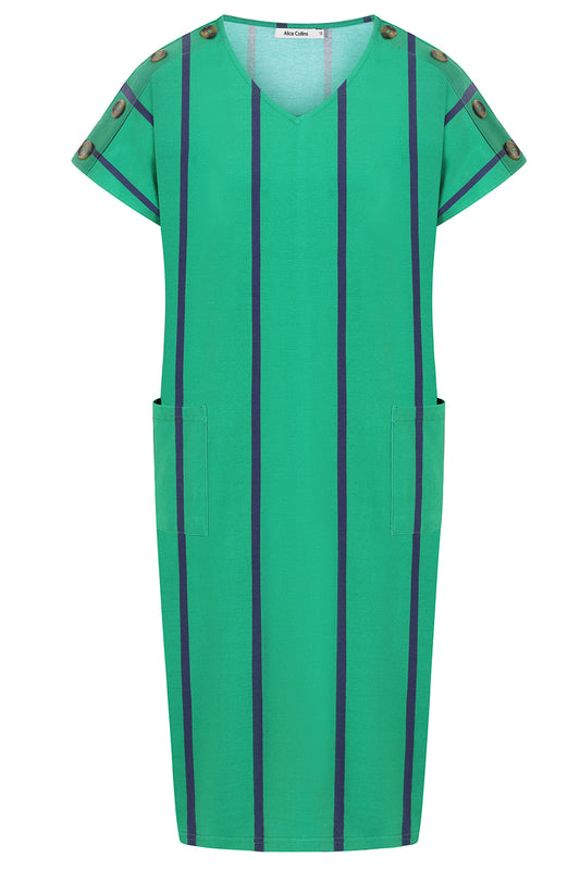 Button Shoulder Dress