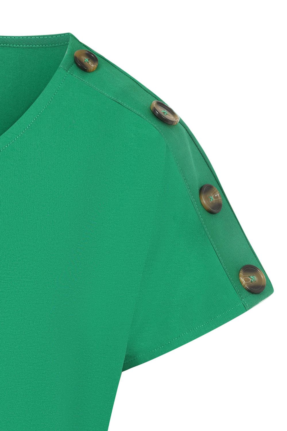 Button Shoulder Dress
