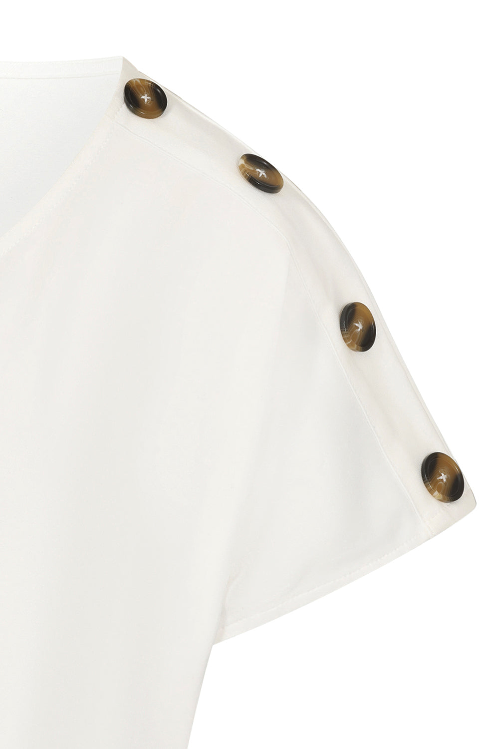 Button Shoulder Dress
