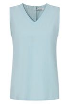 Rose Plain V-Neck Sleeveless Top