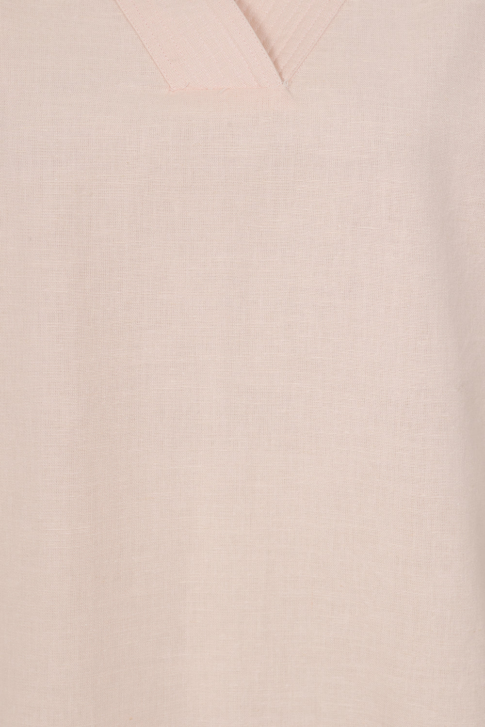 Rose Plain V-Neck Long Sleeve Top