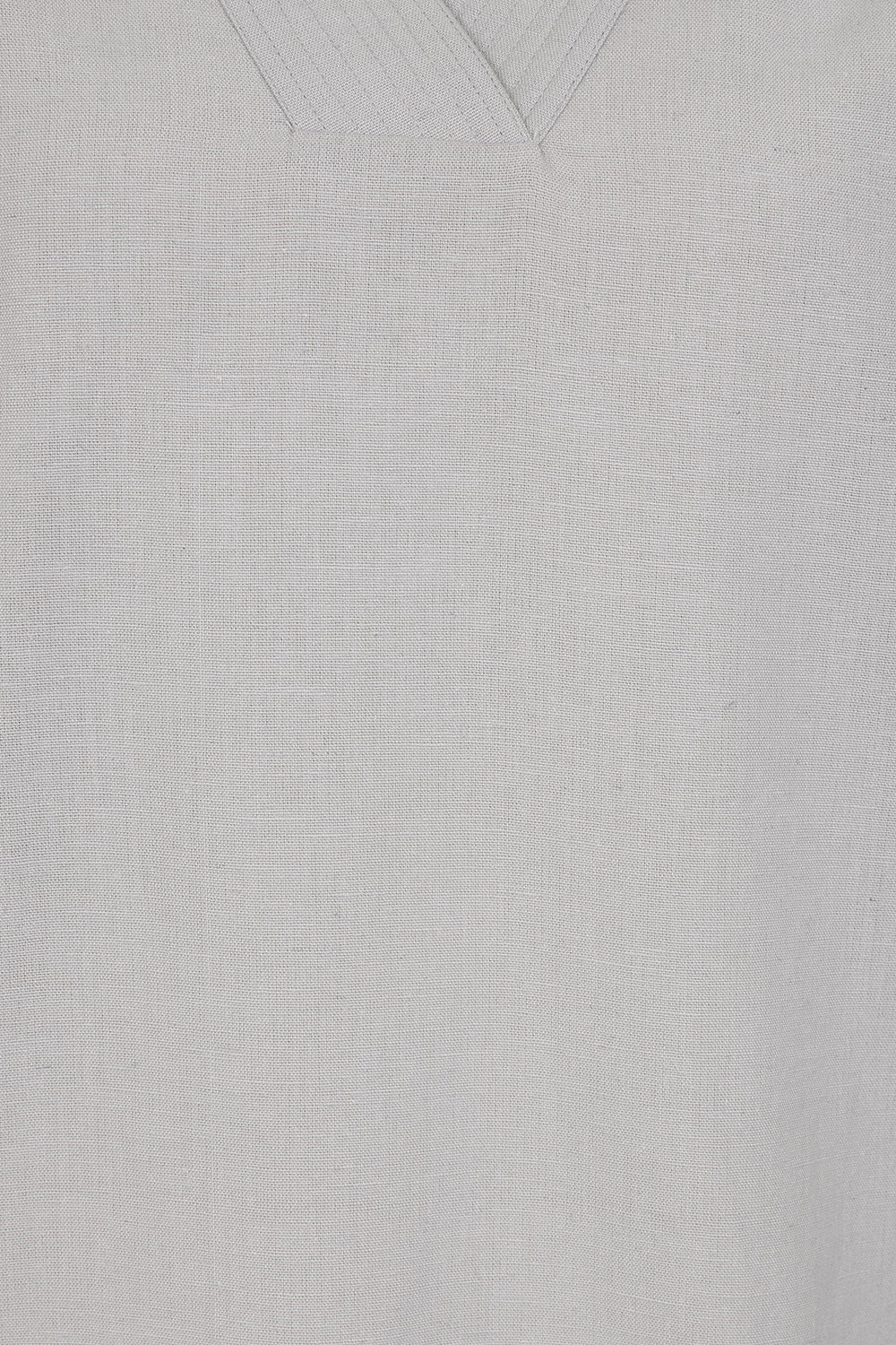Rose Plain V-Neck Long Sleeve Top