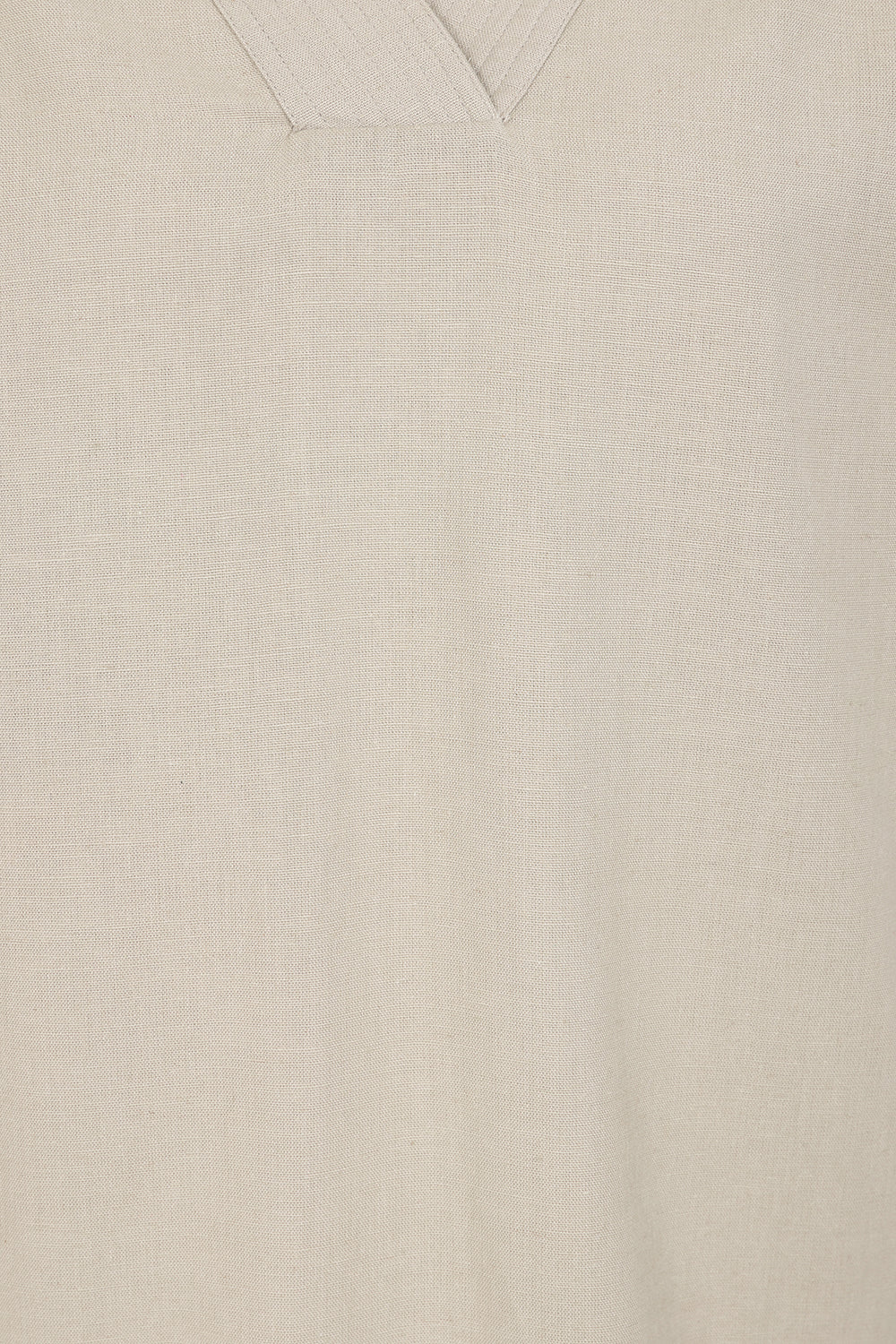 Rose Plain V-Neck Long Sleeve Top
