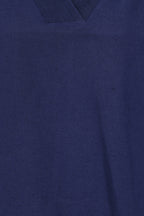 Rose Plain V-Neck Long Sleeve Top