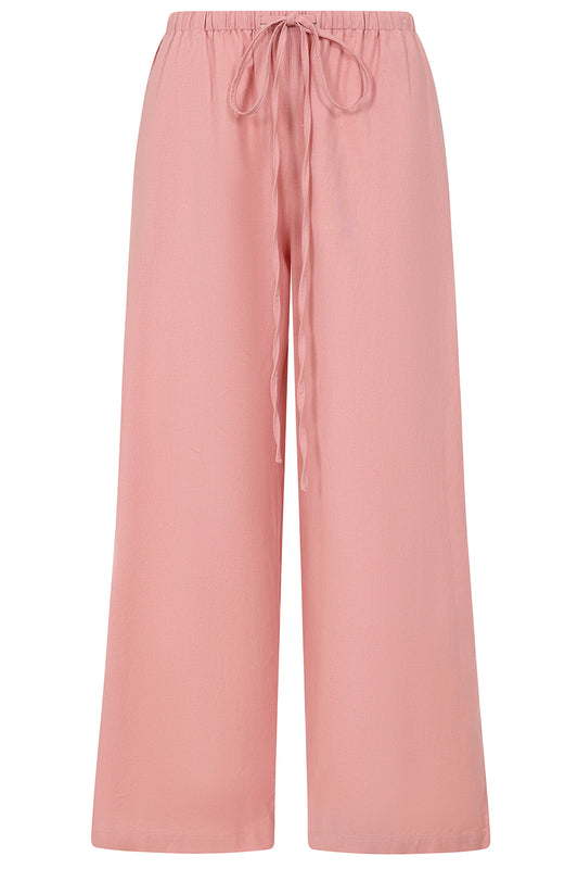 Rose Plain Wide Leg Trousers