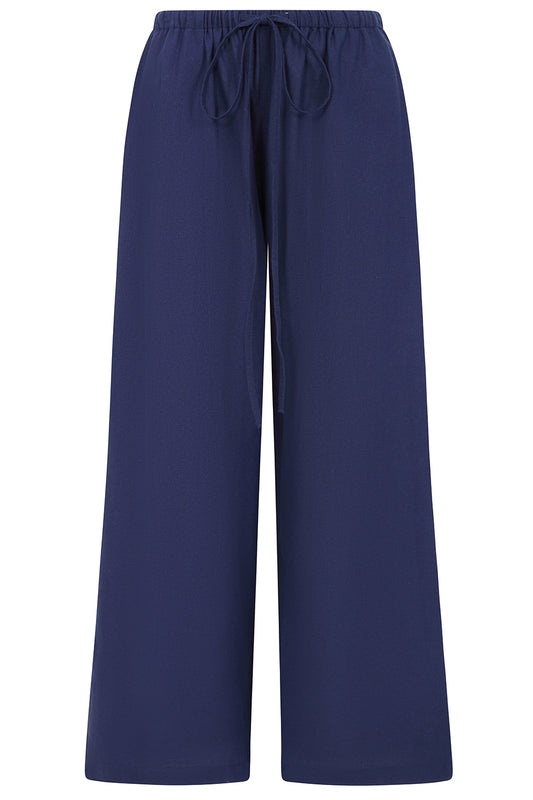 Rose Plain Wide Leg Trousers