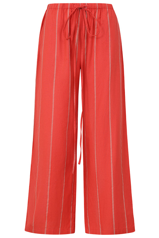 Rose Striped Wide Leg Trousers