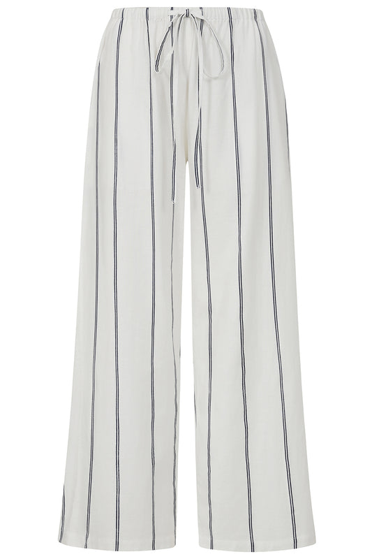 Rose Striped Wide Leg Trousers