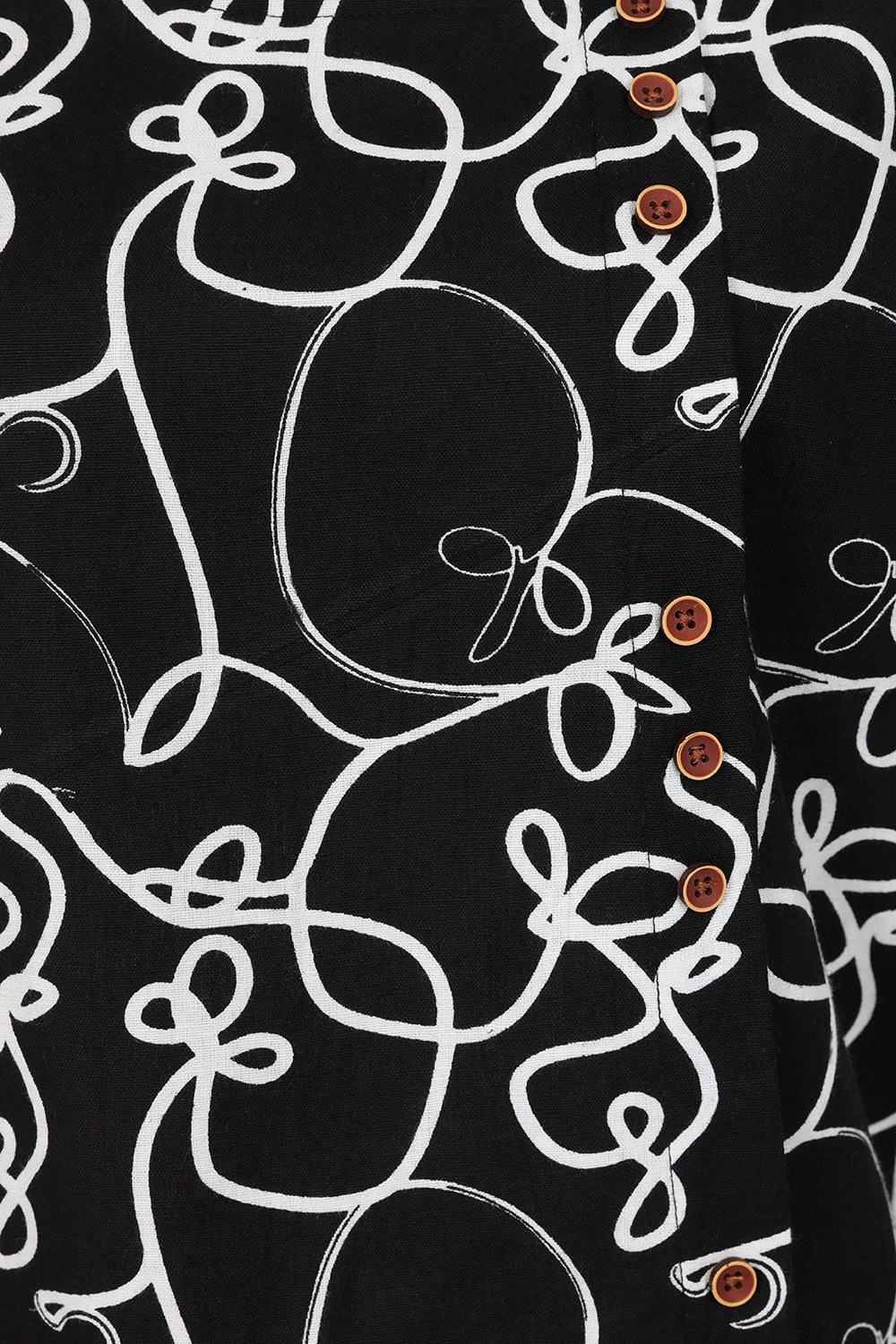 Alaia Swirl Print Button Top
