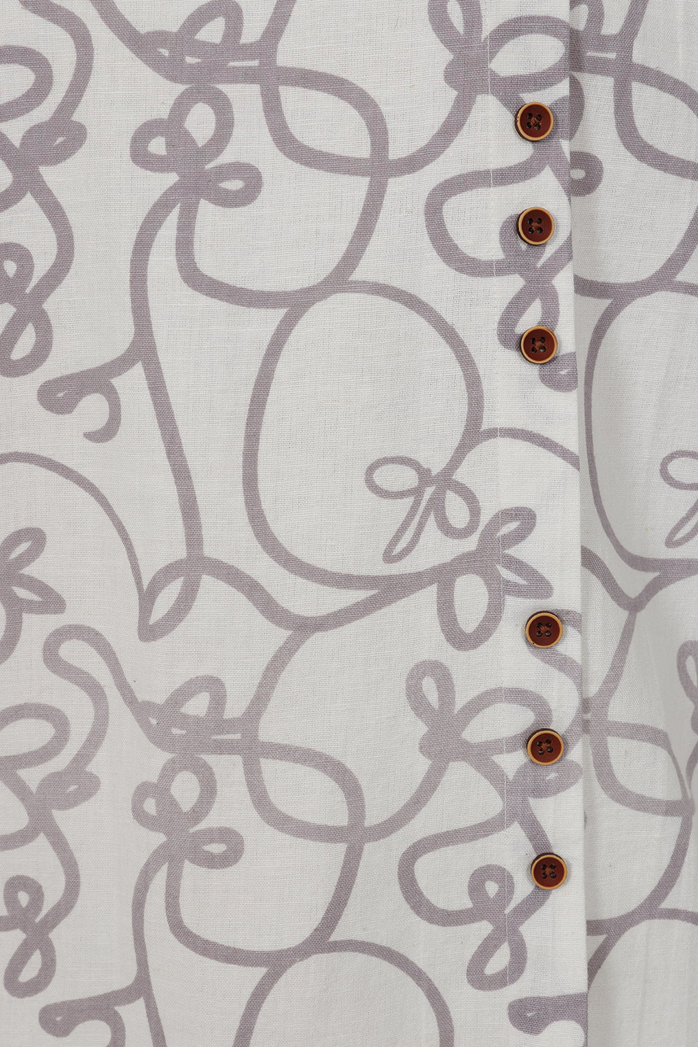 Alaia Swirl Print Button Top