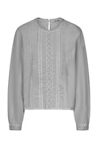 Gray blouse with lace details