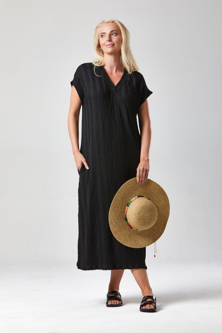 alice collins linen dresses Alice Collins Jenna Dress Dusky Indigo Circle