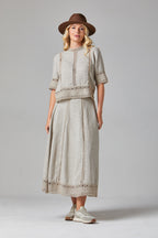 Francoise Top dress Woman wearing a beige outfit 