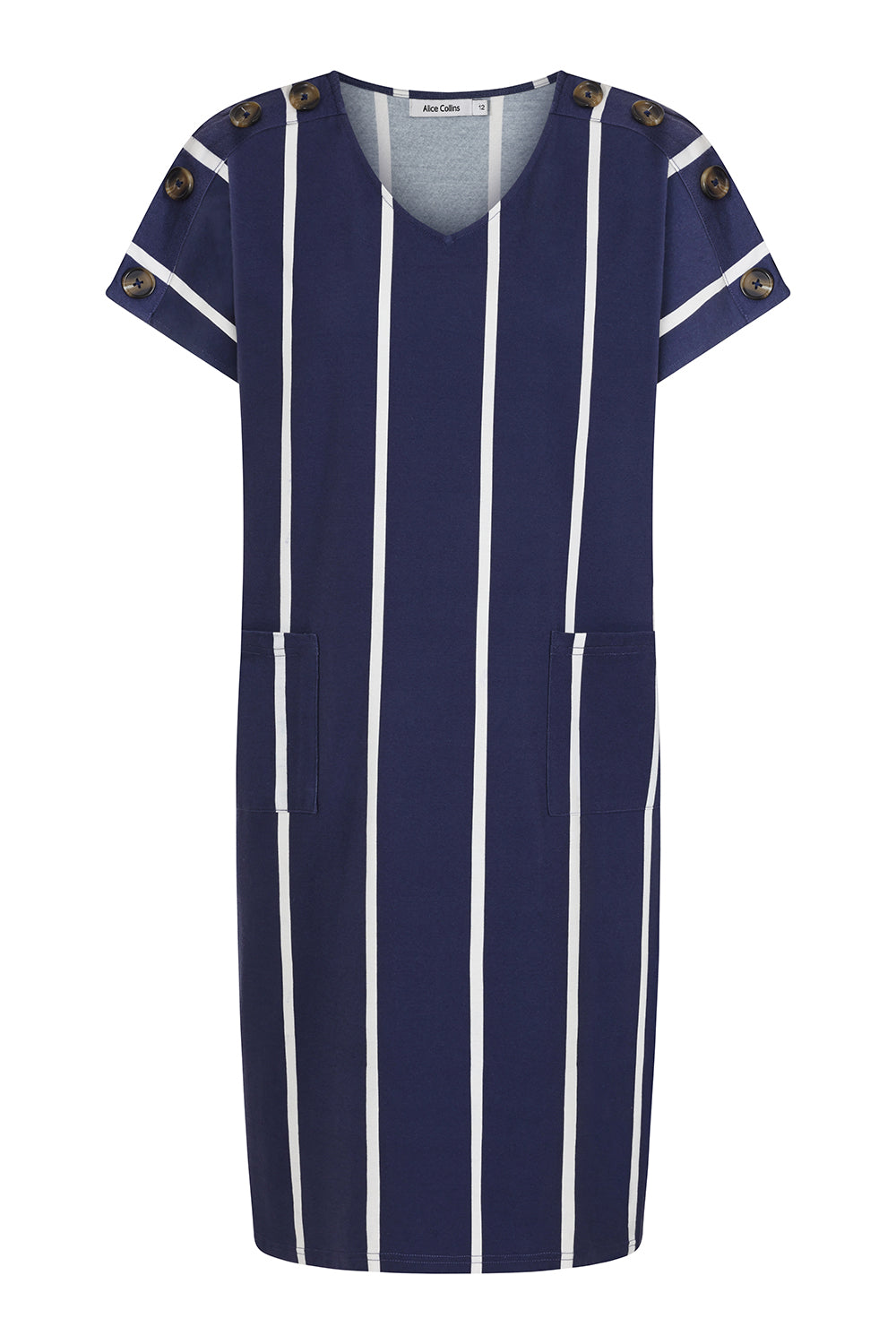 Button Shoulder Dress