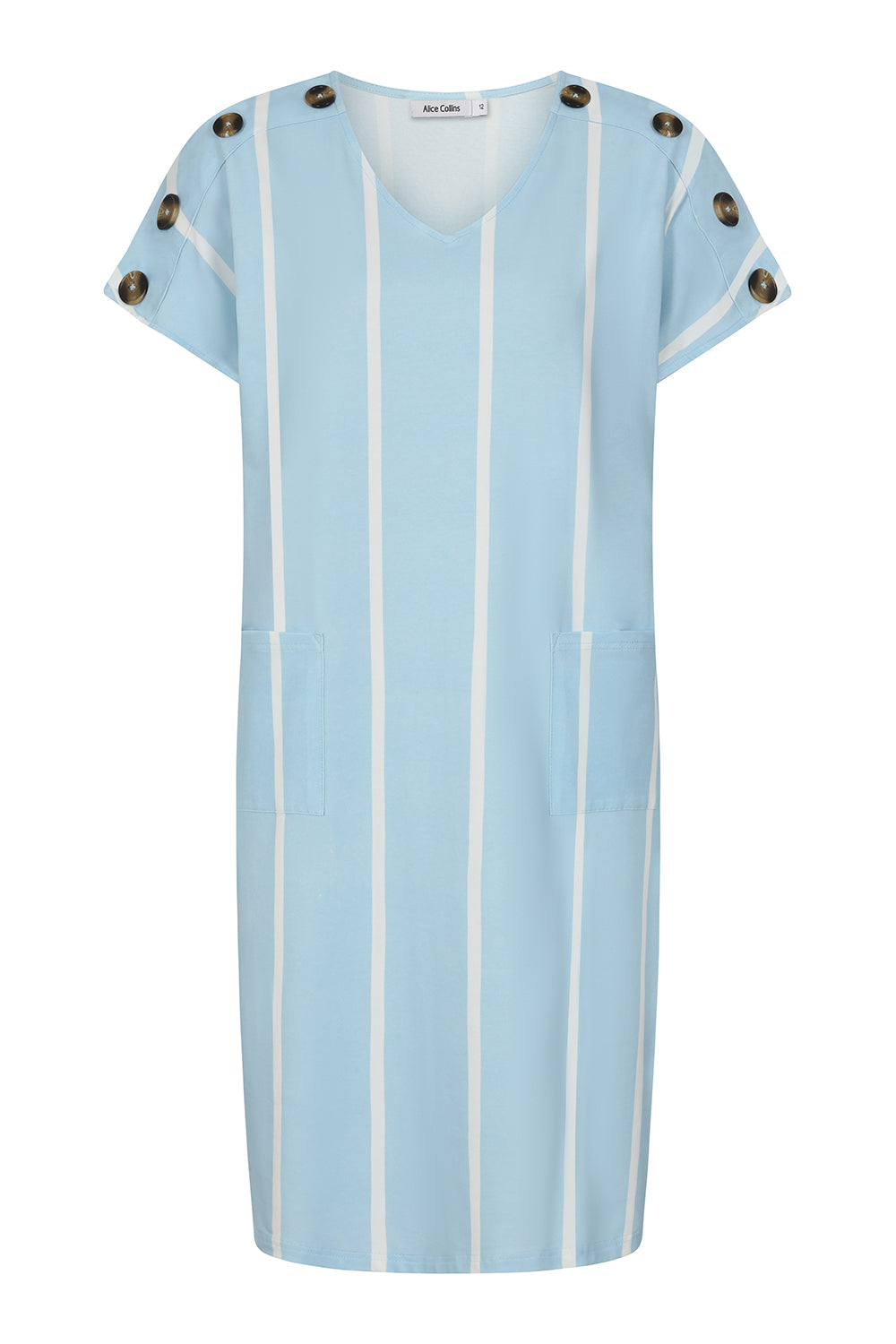 Button Shoulder Dress