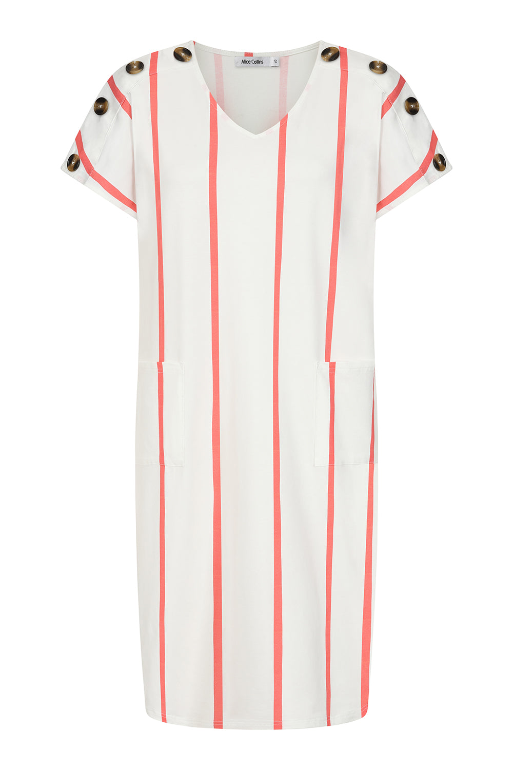 Button Shoulder Dress