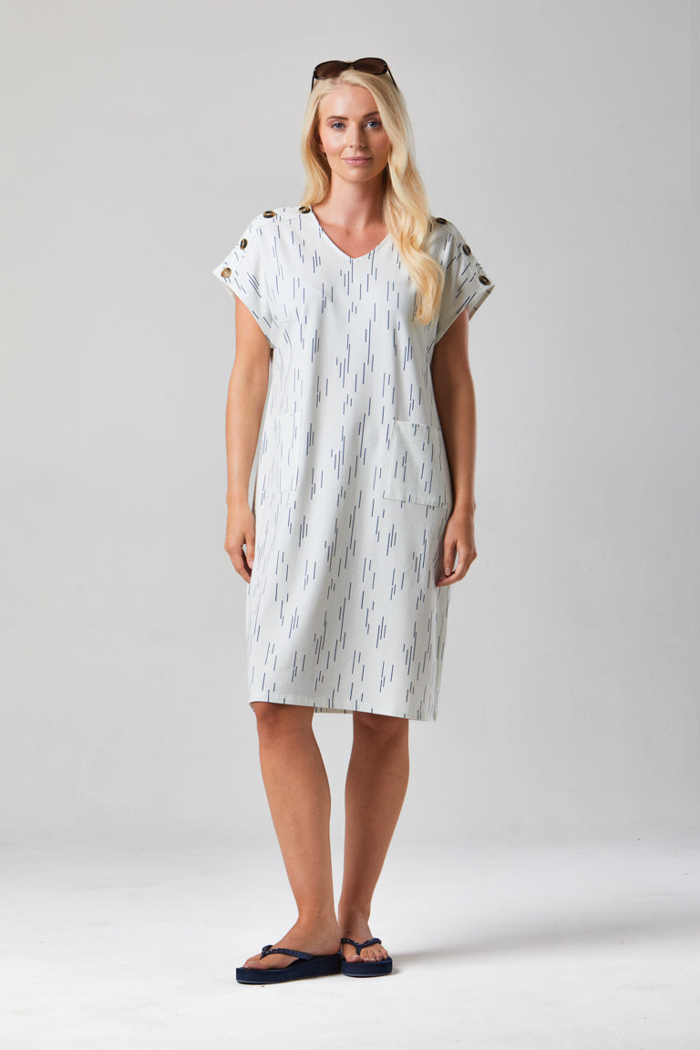 alice collins cotton dresses Button Shoulder Dress Alice Collins