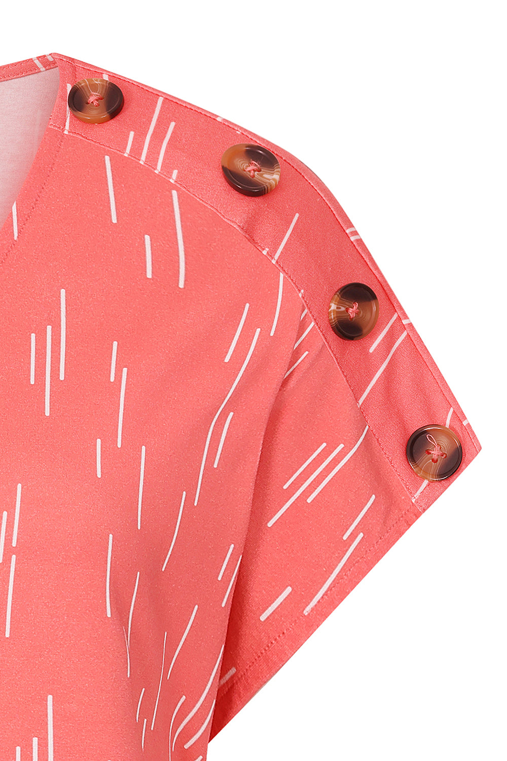 Button Central Print Dress