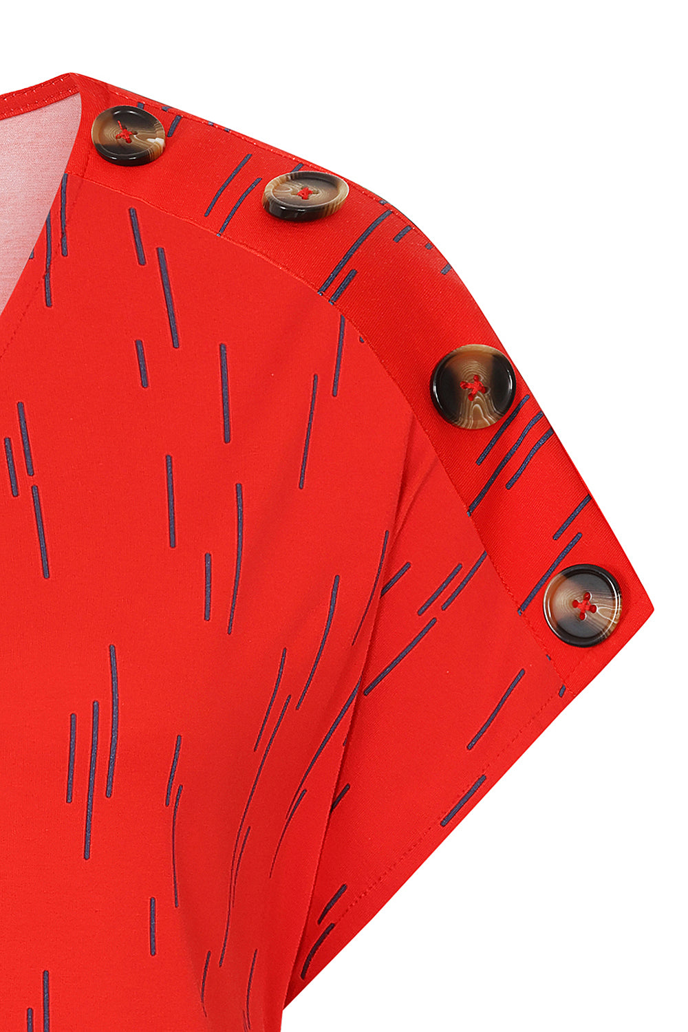 Button Central Print Dress