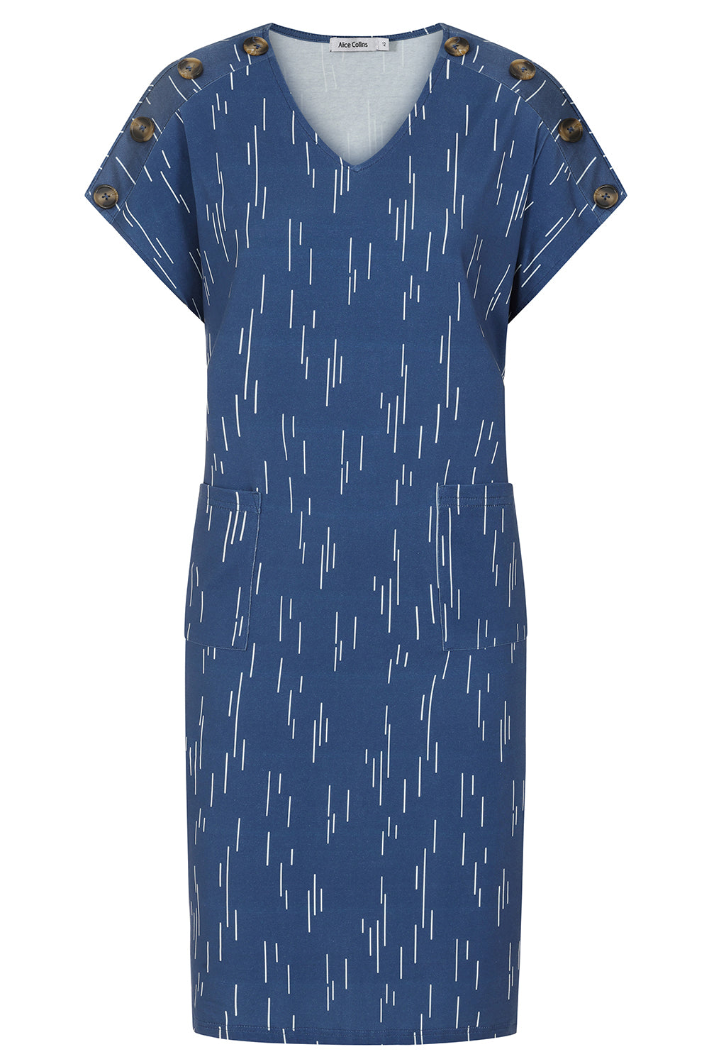 Button Central Print Dress