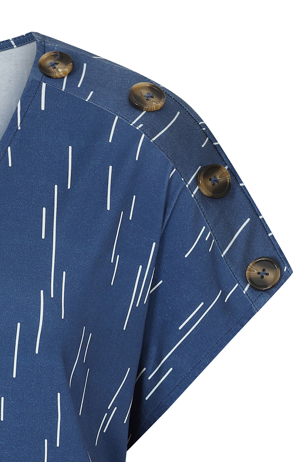 Button Central Print Dress