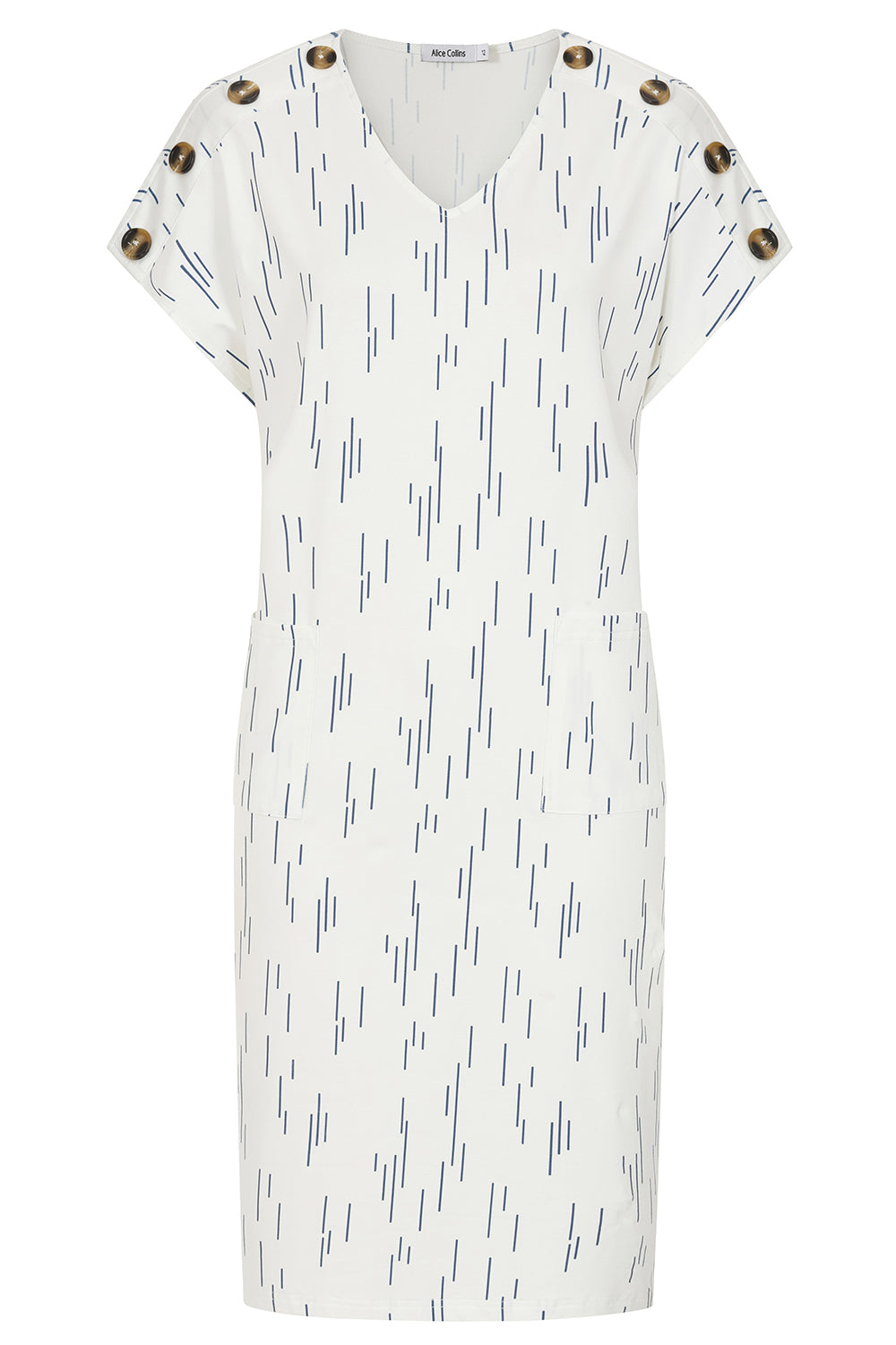 Button Central Print Dress