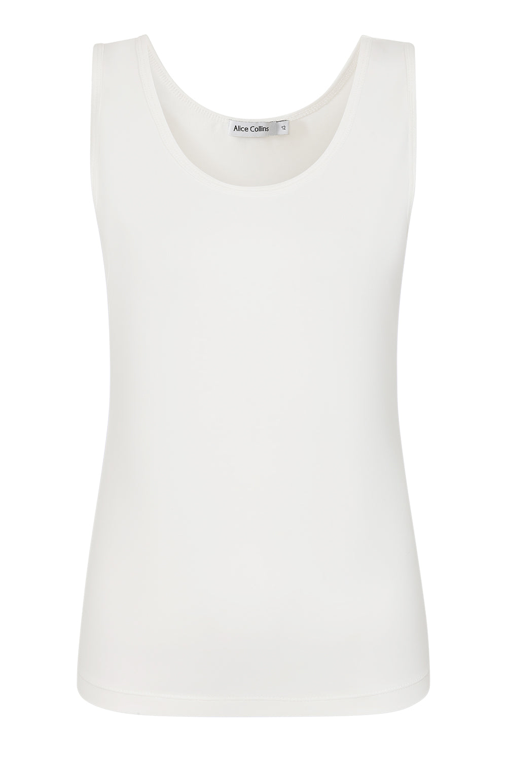 White tank top Perfect Plain Vest Buy Online Alice Collins