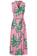 Buy Online MAIRI DRESS Alice Collins Pink dress with green floral pattern