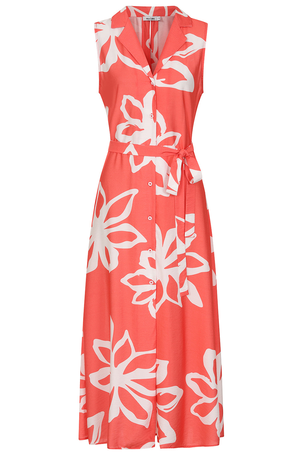 Buy Online MAIRI DRESS Alice Collins Red dress with white floral pattern