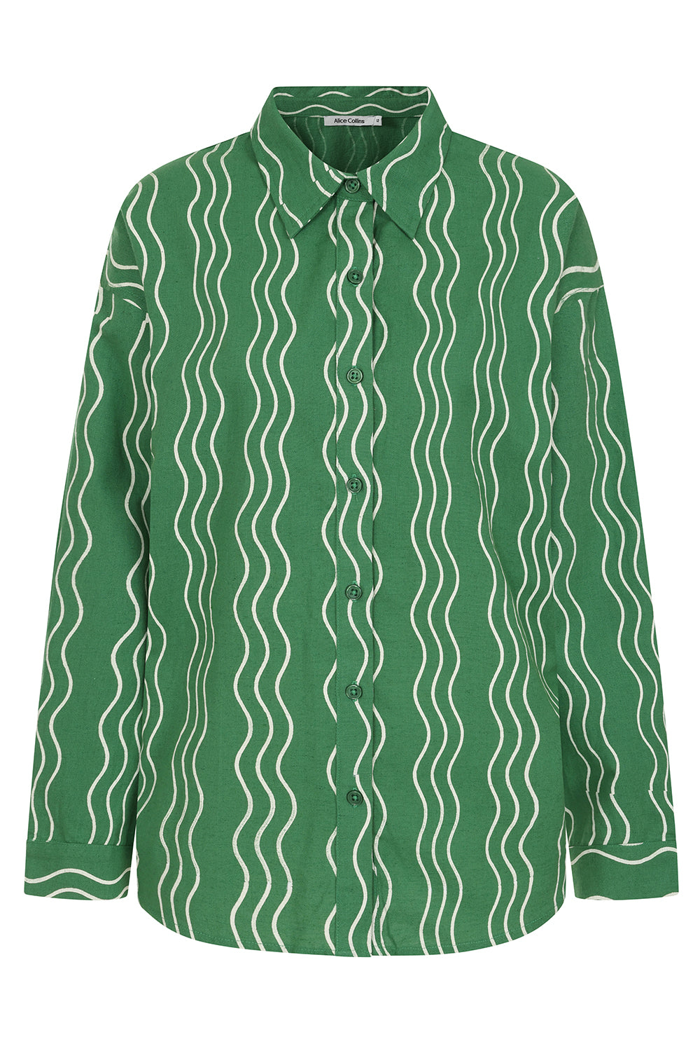 Buy Online Beth Wavy Shirt Alice Collins Green Pepper Wild Oat
