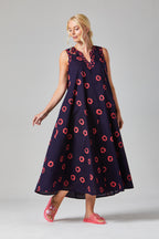Buy Online Patsy Dress Alice Collins - RICH NAVY RED