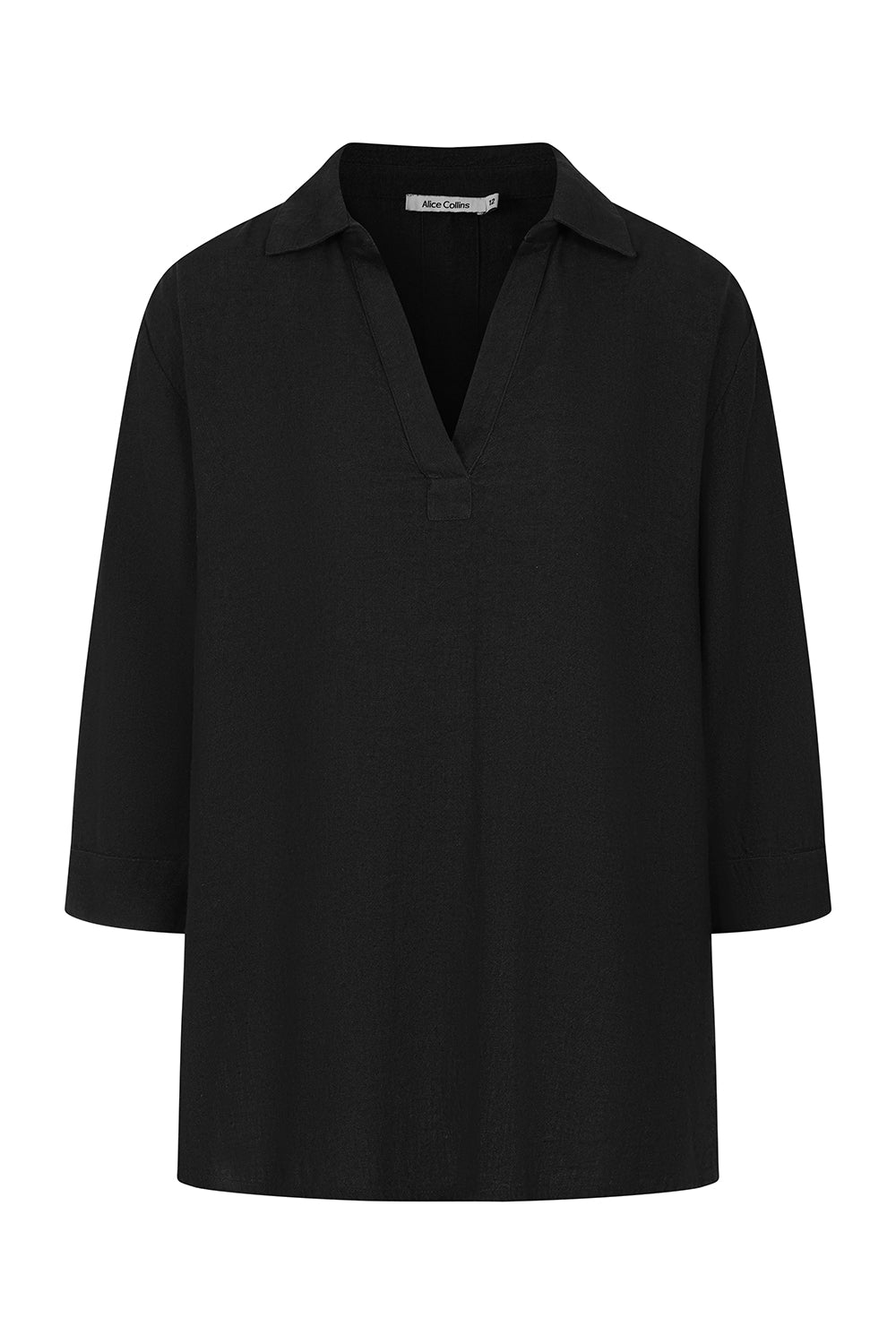 Buy Online Colette Shirt Alice Collins - Black shirt on a white background