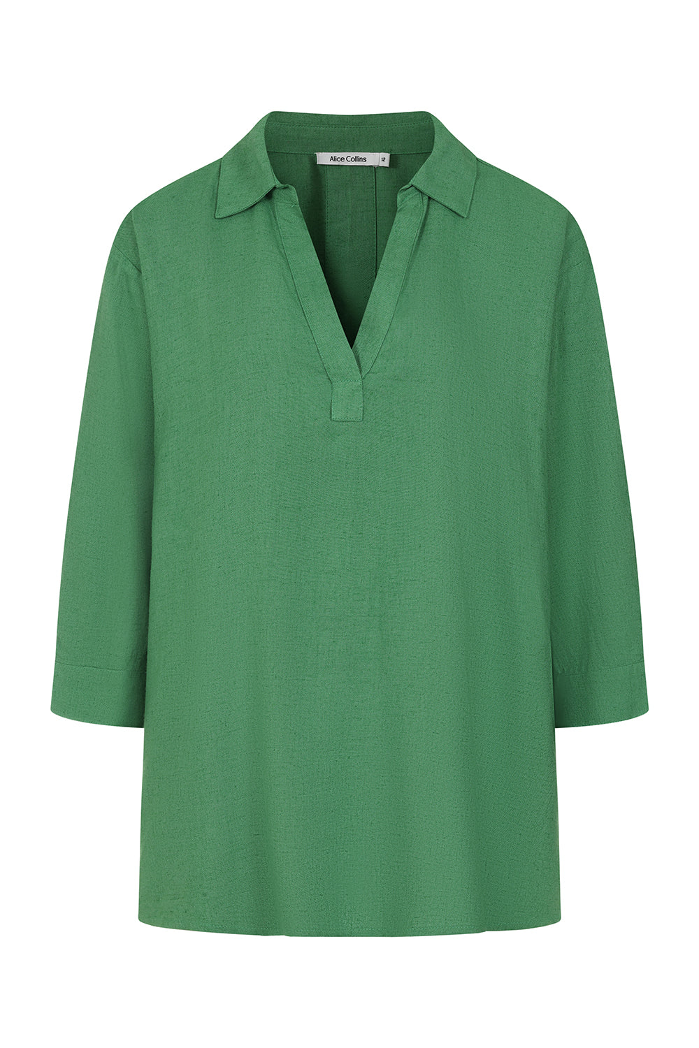 Buy Online Colette Shirt Alice Collins - Green shirt on a white background
