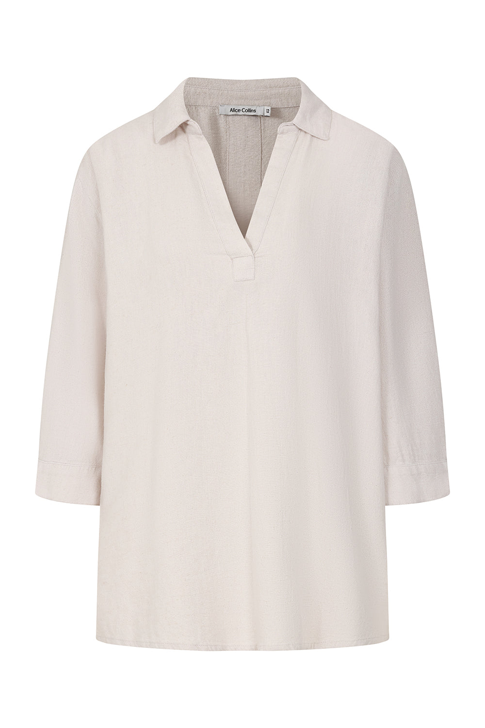 Buy Online Colette Shirt Alice Collins - Beige shirt on a white background