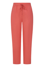 Buy Online Agnes Trousers Alice Collins - Coral-colored pants with a drawstring waist on a white background