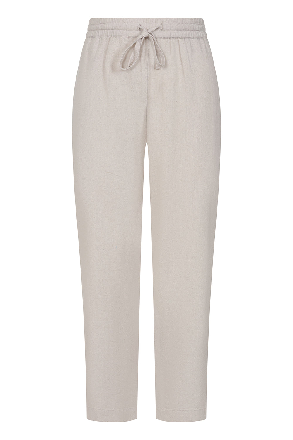 Buy Online Agnes Trousers Alice Collins - Beige pants with a drawstring on a white background