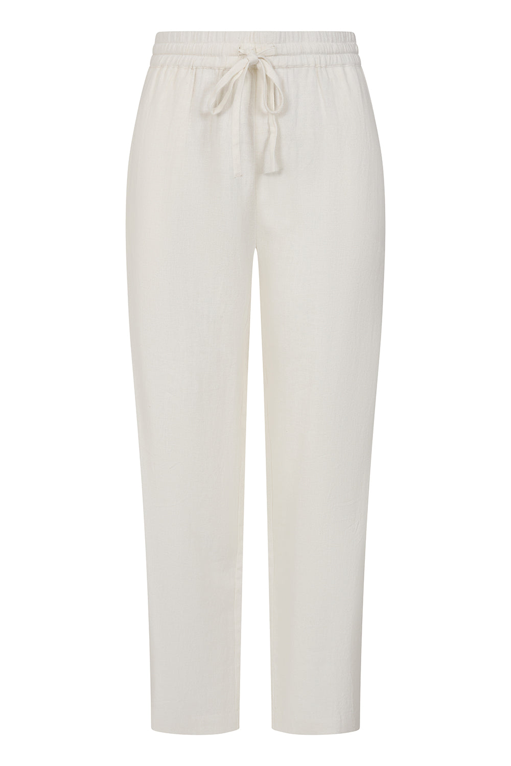 Buy Online Agnes Trousers Alice Collins - White pants with a drawstring on a white background