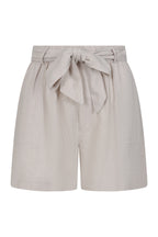 Buy Online Celine Shorts Alice Collins - Beige shorts with a tie waist on a white background