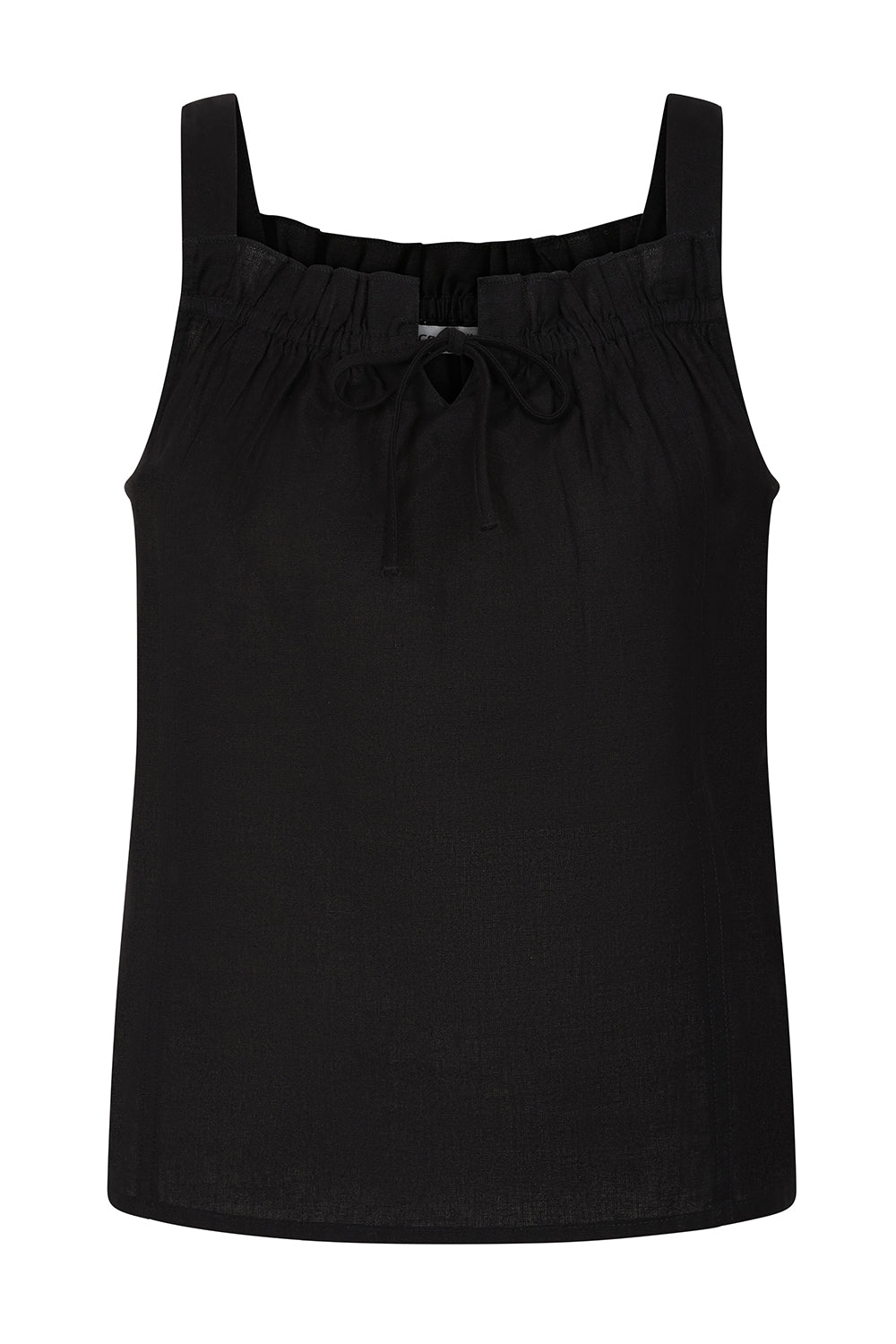 Buy Online Kata Top Alice Collins - Black tank top with thin straps on a white background